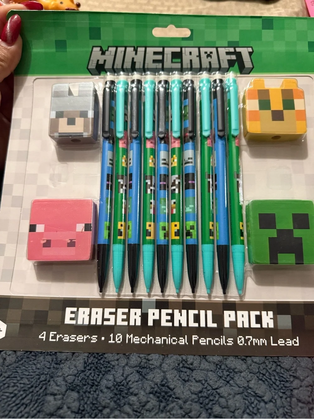 Kids' Blue & Teal Mechanical Pencil and Eraser Pack